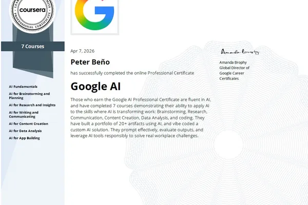 Ako sa naučiť pracovať s AI? Odpoveďou môže byť Google AI Professional Certificate