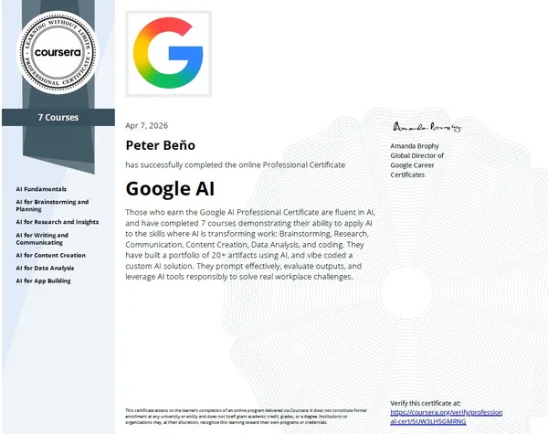 Ako sa naučiť pracovať s AI? Odpoveďou môže byť Google AI Professional Certificate