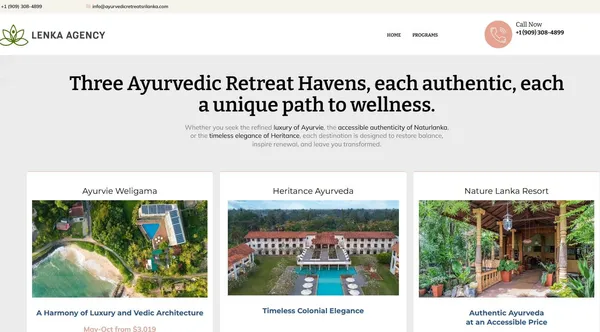 Travel Web - Ayurvedic Retreat Sri Lanka