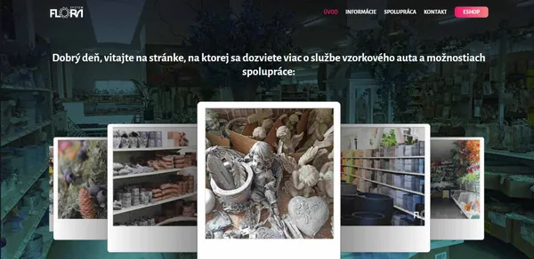 Stránka služby vzorkového auta