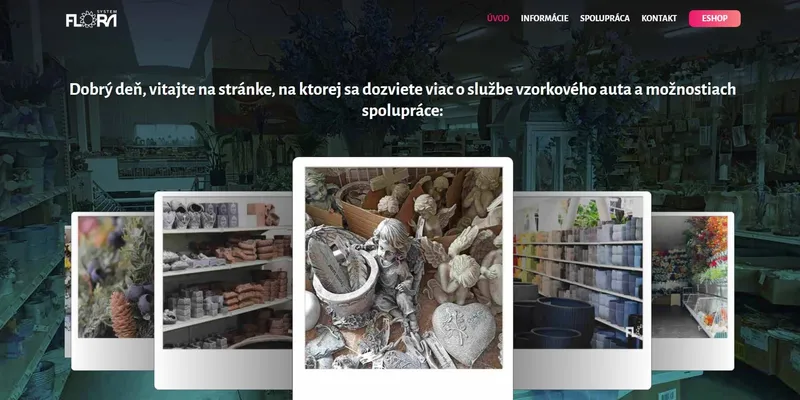 Stránka služby vzorkového auta